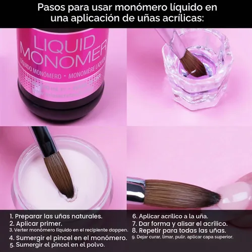 Vista 5 de Mia Secret Kit profesional de uñas académicas para acrílico, Formagel, Gelux y gel de inmersión para principiantes, estudiantes (Kit-A08)