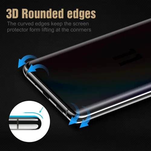 Vista 4 de Protector de pantalla de privacidad para Galaxy Note 8, antiespía, compatible con fundas, cobertura completa, antiarañazos, borde curvado 3D