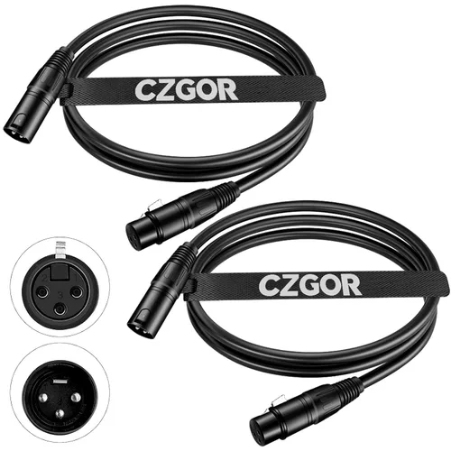 Vista 9 de Cable DMX de 10 pies, paquete de 10 cables flexibles de 3 pines de Paquete de 10 cables DMX de 10 pies