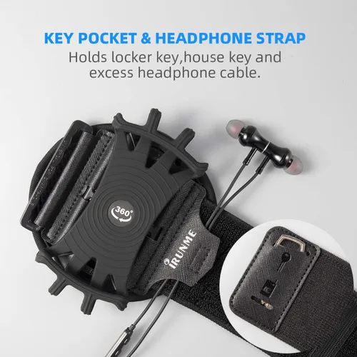 Vista 7 de Pulsera deportiva extraíble giratoria de 360 grados para teléfono móvil