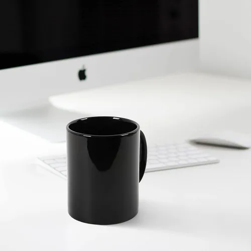 Vista 6 de harebe Taza de Café Extra Grande de 22 OZ, Taza de Té Gigante de Cerámica Lisa Boss, Gran Capacidad y Asa para Papá Hombres, Negro