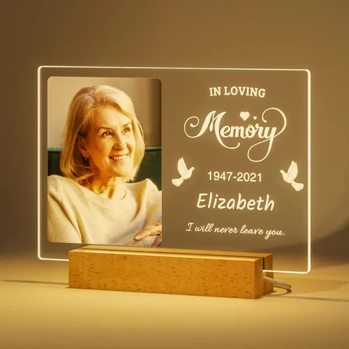Vista 7 de Regalos conmemorativos personalizados, regalos de condolencias personalizados por la pérdida de mamá en memoria de un ser querido, marcos de fotos