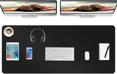 Vista 62 de Boutilon Protector de cuero para escritorio, alfombrilla de mouse antideslizante, alfombrilla de escritorio para laptop, alfombrilla de mouse