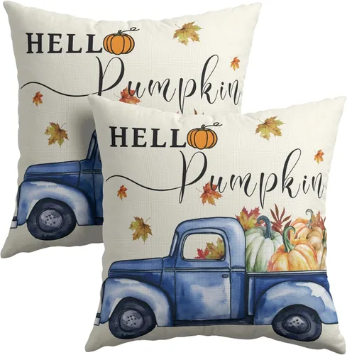 Vista 19 de Happy Halloween - Juego de 2 fundas de almohada decorativas de lino y algodón negro con diseño de murciélago blanco de 16 x 16 pulgadas, fundas
