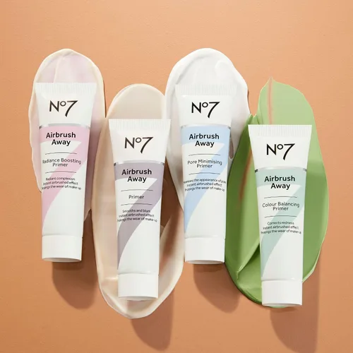 Vista 7 de No7 Airbrush Away Primer Facial - Prebase de Maquillaje Hidratante con Ácido Hialurónico - Ayuda a Suavizar la Apariencia de Líneas Finas y Arrugas