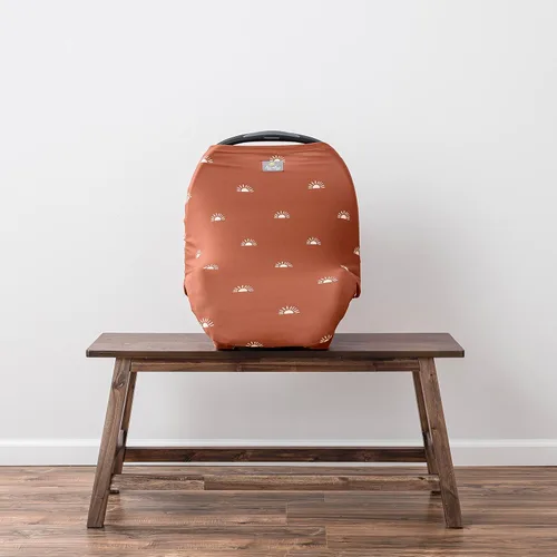 Vista 3 de Itzy Ritzy Funda de lactancia 4 en 1, funda de asiento de automóvil, funda de carrito de compras y bufanda infinita, transpirable, cubierta