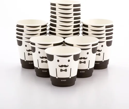 Vista 18 de Restaurantware Tazas de café de papel de 4 onzas, 25 tazas de papel desechables de doble pared, a prueba de fugas, reciclables, tazas calientes