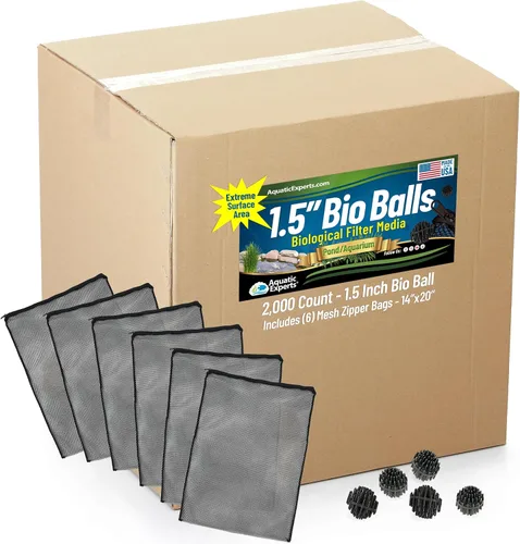 Vista 11 de Aquatic Experts Bio Balls - Medios de filtración, bola biológica pequeña de 1 pulgada para estanques y filtros de acuario, medios de filtro