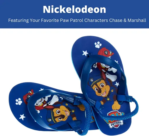 Vista 2 de Nickelodeon Sandalias de agua para niños y niñas - Paw Patrol Blues Clues Baby Shark - Sandalias de playa de verano para niños pequeños de secado