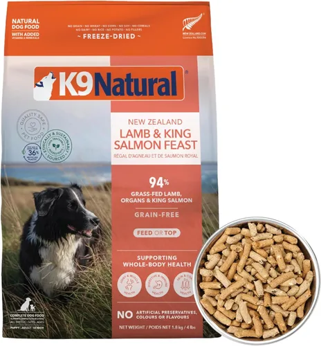 Vista 23 de K9 Natural Carne Liofilizada para Perros, Comida Completa Natural de Alta Carne o Aditivo para Comida para Perros, Carne Alimentada con Pasto