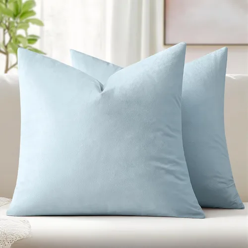 Vista 62 de MIULEE Paquete de 2 fundas de almohada de terciopelo decorativas rectangulares lumbares, fundas de cojín suaves sólidas para sofá, sofá, dormitorio