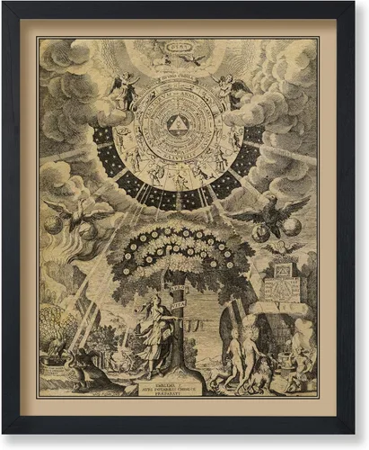 Vista 9 de Monem Art - Póster vintage del árbol alquímico de la vida, impresión retro, arte celestial, arte de mitología, regalo para hombres y mujeres