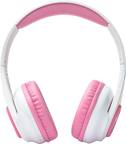 Vista 3 de eKids Disney Princess - Auriculares Bluetooth con EZ Link+, auriculares inalámbricos con micrófono y cable de audio, auriculares para niños