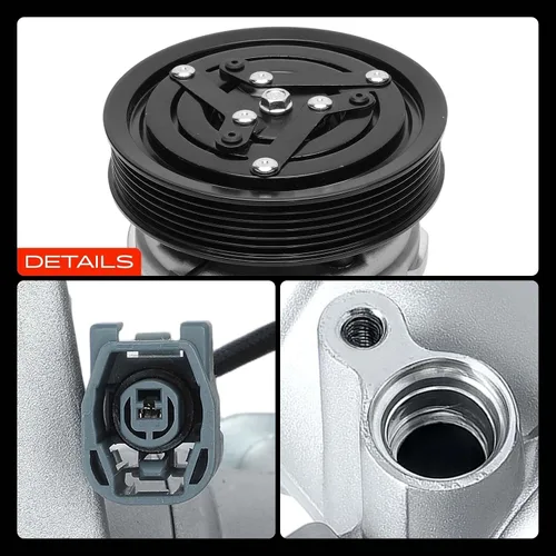 Vista 9 de A-Premium Compresor A/C con embrague compatible con Mazda 3 2.3L 2007-2009, 6 2.3L 2006-2007, turbocompresor, cuerpo Mazdaspeed
