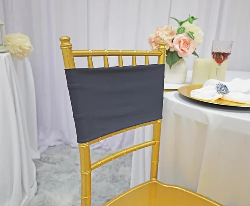 Vista 7 de (10 bandas elásticas de elastano de 7 x 13 pulgadas, de doble capa, lazos elásticos de licra para silla, lazos para bodas, fiestas, banquetes