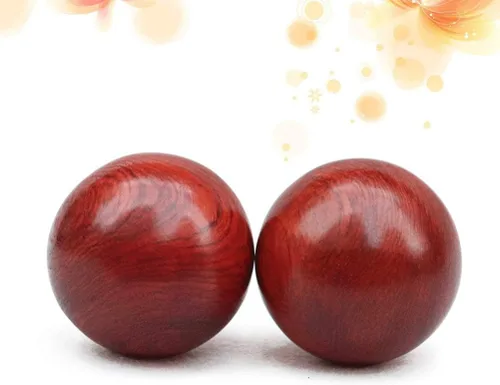 Vista 7 de HEALLILY Baoding Bolas de madera para ejercicio de salud, pelotas de meditación, masaje, fitness, terapia, masaje de manos, 2 unidades (2.4 in)