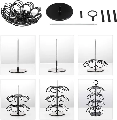 Vista 6 de Organizador de carrusel de cápsulas de café compatible con 36 cápsulas de taza