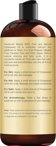 Vista 2 de Handcraft Blends - Aceite de semilla de uva - 16 onzas líquidas