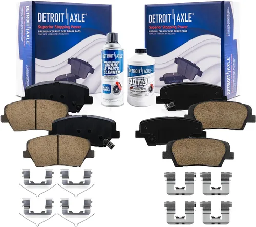 Vista 61 de Detroit Axle - Pinza de disco del lado del acompañante + pastillas de freno de cerámica de repuesto para Lexus HS250H Toyota RAV4 Prius V Scion xB