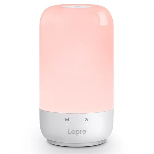 Vista 3 de Lepro Bundle - Lámpara de escritorio LED blanca y lámpara de mesa LED (plata)