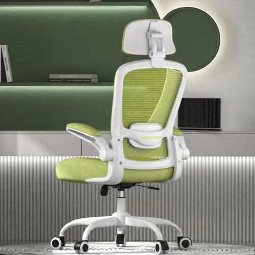 Vista 9 de Mimoglad Silla de oficina, silla de escritorio ergonómica de respaldo alto con soporte lumbar ajustable y reposacabezas, silla giratoria con Todo