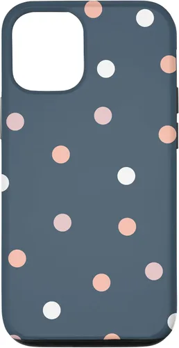 Vista 25 de iPhone 16 Polka Dot Gris Pastel Colorido, Mujeres Y Niñas Funda De Lunares