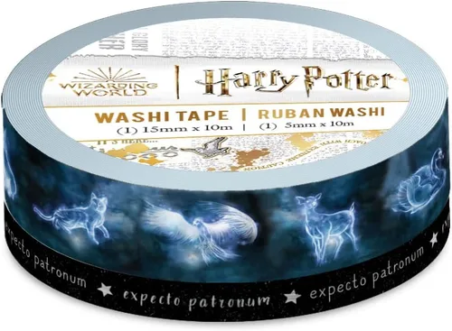 Vista 3 de Paper House Productions Harry Potter - Juego de 2 rollos de cinta adhesiva decorativa Washi para álbumes de recortes y manualidades - Expecto