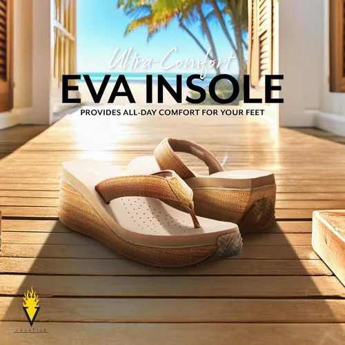 Vista 4 de VOLATILE Sandalia de cuña Bahama para mujer