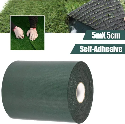 Vista 2 de TYLife Cinta de césped artificial de doble cara (2inx16ft), cinta autoadhesiva para costura artificial, cinta de alfombra para césped, unión
