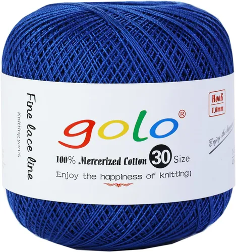 Vista 59 de Golo 3 bolas de hilo de ganchillo tamaño 30, hilo de bordar y lana para tejer a mano para calados 045 000-045 Rojo Caliente