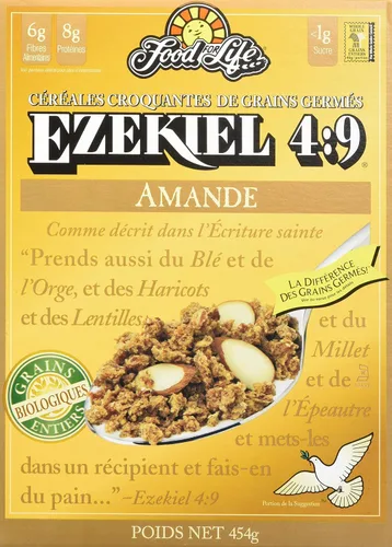 Vista 4 de Ezequiel 4:9 Cereal integral, con almendras, de 16 onzas. Paquete de 6 unidades.