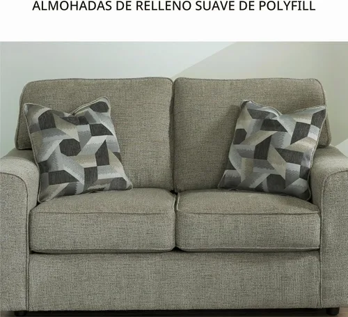Vista 10 de Signature Design by Ashley Cascilla Sofá biplaza casual, gris claro