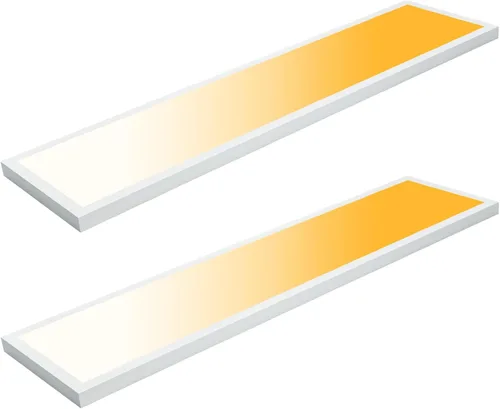 Vista 13 de Lámpara de panel plano LED negra de 1x4 pies, montaje en superficie, 5000K-4000K-3000K seleccionable y regulable Triac, lámpara de techo rectangular