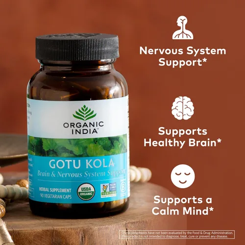 Vista 3 de Cápsulas de Gotu Kola de Organic India (90 cápsulas)