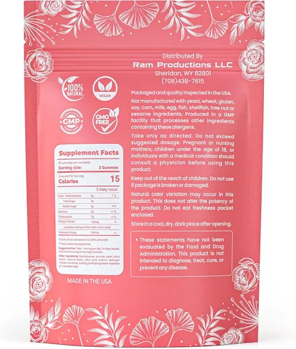 Vista 5 de Shilajit - Gomitas para mujer con suplemento de miel de manuka, haramonia pura del Himalaya, ricas en ácido fúlvico y antioxidantes para obtener