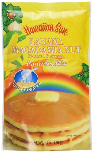 Vista 2 de Mezcla para panqueques de plátano y nuez de macadamia, 6 onzas de Hawaiian Sun