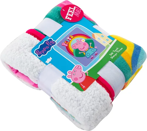 Vista 5 de Northwest Peppa Pig - Manta Sherpa de seda táctil, 40 x 50 pulgadas, Flower Power