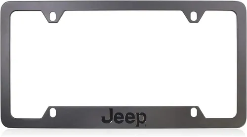 Vista 10 de Jeep Marco para matrícula con estampado UV en rosa Tuscadero y plástico negro plateado