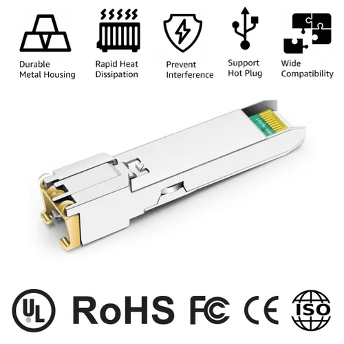 Vista 11 de Módulo transceptor de cobre 10GBASE-T SFP+ RJ45 compatible con Arista SFP-10GE-T 10G SFP+ 98.4 ft Cat6a/7 Para Arista