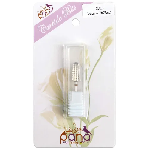 Vista 6 de PANA - Broca volcanita de carburo para uñas, de dos vías para zurdos y diestros – Rápida extracción del acrílico o gel duro – vástago de 3/32