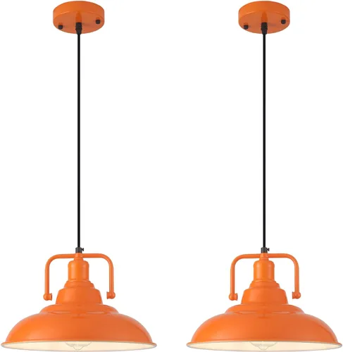 Vista 21 de Paquete de 1 lámpara colgante negra de 12.5 pulgadas, lámpara colgante de granja, iluminación colgante industrial, luces colgantes de cocina, luces