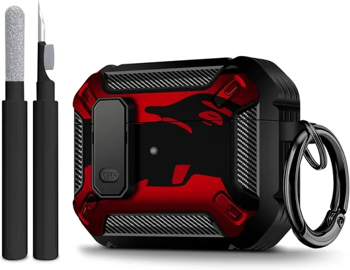 Vista 30 de Maxjoy Funda para AirPods Pro 3 (2025), funda protectora rígida compatible con Airpods Pro de 3ª generación con kit de limpiador de llavero