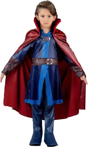 Vista 8 de Marvel Doctor Strange - Disfraz oficial para jóvenes, túnica y pantalones, más capa acolchada desmontable, grande, multicolor