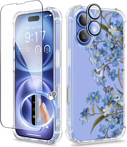 Vista 157 de GVIEWIN - Funda para iPhone 11 con protector de pantalla + protector de lente de cámara, cubierta protectora transparente suave de poliuretano
