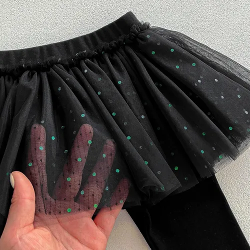 Vista 2 de HOOLCHEAN Falda tutú con lentejuelas brillantes para bebés, niñas pequeñas, pantalones de algodón