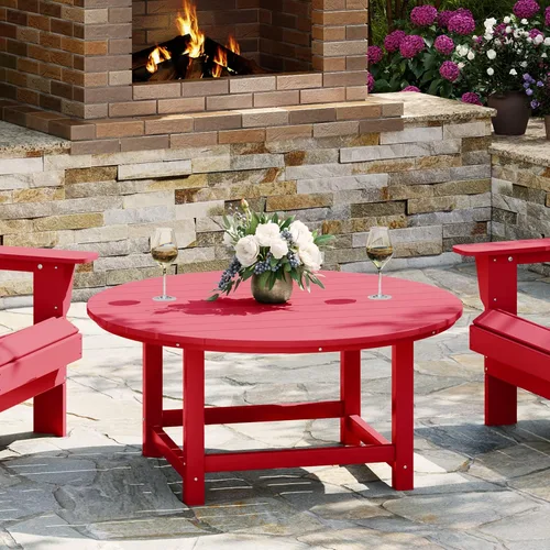 Vista 18 de WestinTrends Mesa de café de patio cuadrada de HDPE Malibu para exteriores de bajo perfil, marrón oscuro