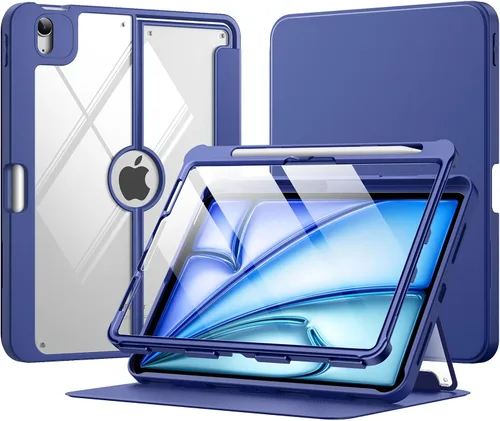 Vista 13 de MoKo Funda para iPad Air de 11 pulgadas 7ª/6ª generación M3/M2 2025/2024, iPad Air 5ª/4ª generación de 10.9 pulgadas 2022/2020 con soporte