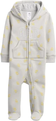 Vista 11 de GAP Traje de una pieza unisex para bebé con cremallera bidireccional y pies
