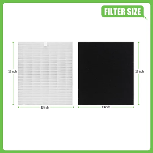 Vista 6 de Filtro de repuesto D480 True HEPA D4, compatible con purificador de aire Winix D480, comparado con el filtro Winix D4, número de artículo