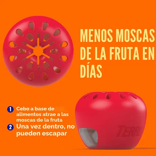 Vista 5 de Trampa para moscas de fruta Terro, paquete de 4